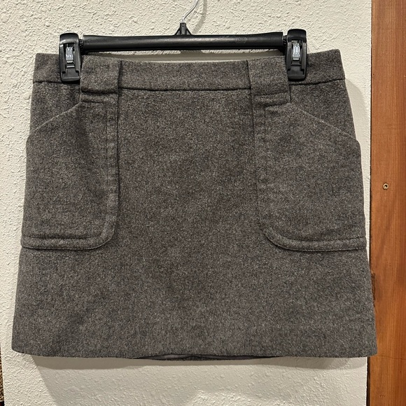 J. Crew Wool Mini Gray Skirt - Picture 2 of 8